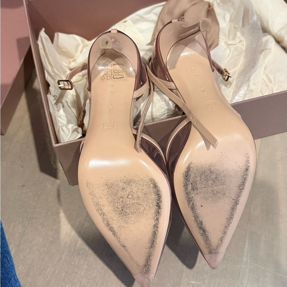 Gianvito Rossi Blush and Clear Heels - Picture 4 of 5